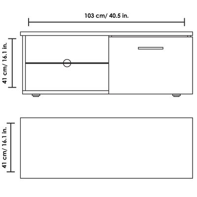 Billund TV Stand - White for TVs up to 45"