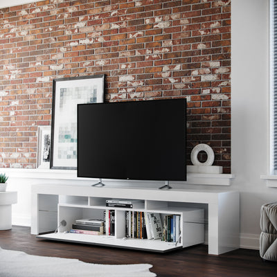 Copenhagen TV Stand - White/Grey for TVs up to 80"