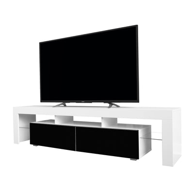 Copenhagen TV Stand - White/Black for TVs up to 80"