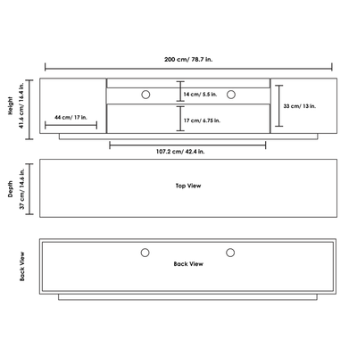 Samso TV Stand - Black for TVs up to 85"