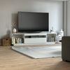 Samso Glass TV Stand - White for TV's up to 85"