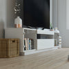 Samso Glass TV Stand - White for TV's up to 85"